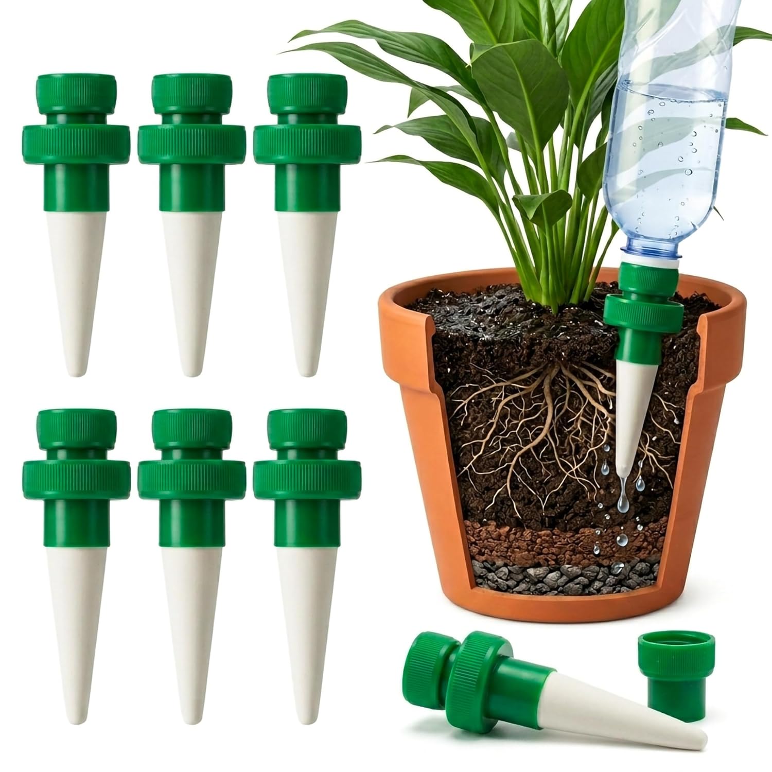 Terracotta Watering Spikes for - Automatic Plant Waterer 评论和价格