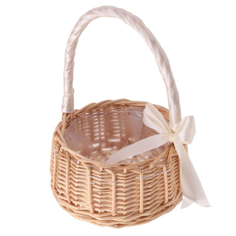A56K Wicker Woven Flower Baske - Gardening Tools Girls 评论和价格