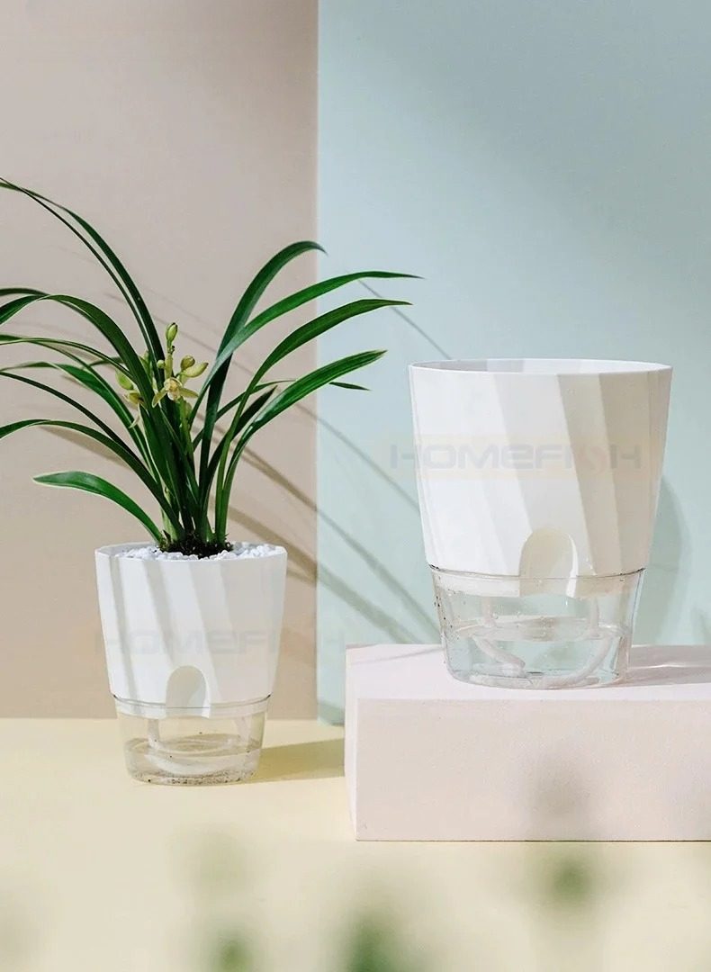 Lazy Hydroponic Flower Pot Aut - Self-Watering Planter 评论和价格