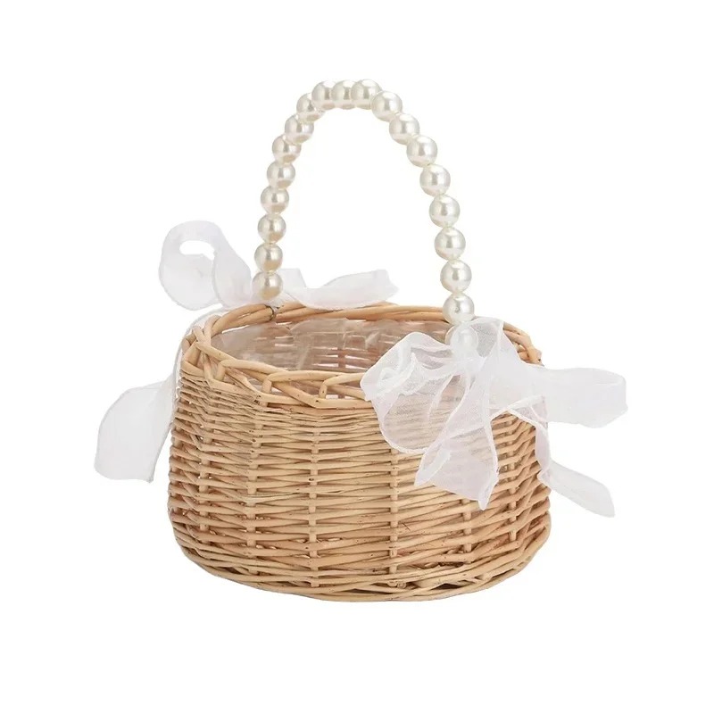 Pearl Handle Rattan Wedding Fl - Gardening Tools Girls 评论和价格